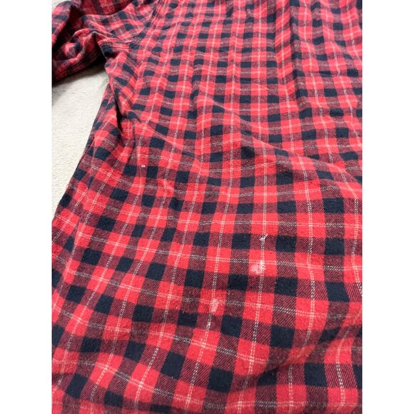 Aeropostale Mens Large Red & Black Plaid Button-Up Shirt Lumberjack Thrashed - Picture 9 of 12